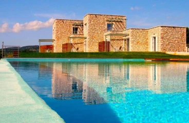 Stone Bay Houses in Messinia Kalamaki Beach Area